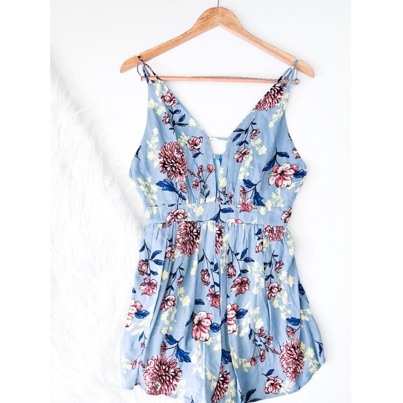 fearlessfern Pants - 🌸 floral zip back spring  romper 🌸